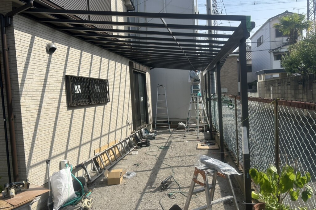 守口市N邸ガレージテラス工事